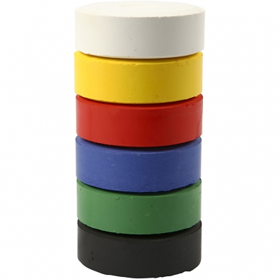 Vattenfärger, 6st primärfärger 57 mm