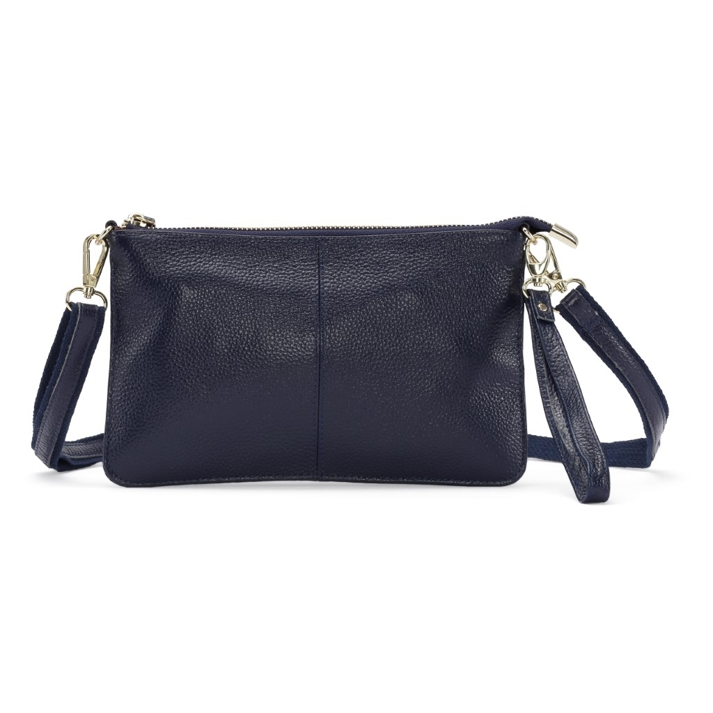 Clutch leather navy blue - 2
