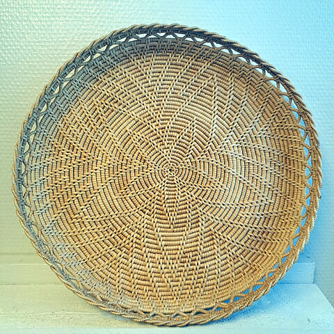 Plate / Wall decor or birch root, Root Craft in traditional Sami craftmanship