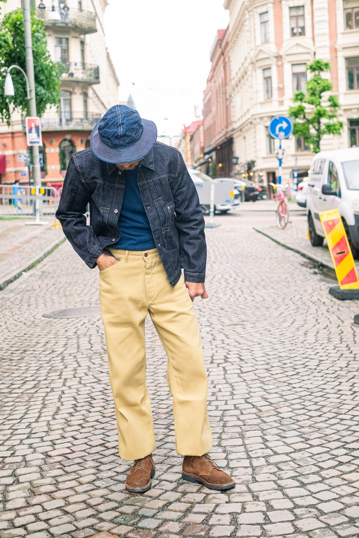 Warehouse x John Gluckow - Strongarm Sports Pants Cotton Twill Beige  - 11