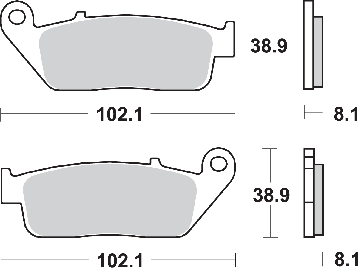 SBS bromsbelägg 627HF - 2