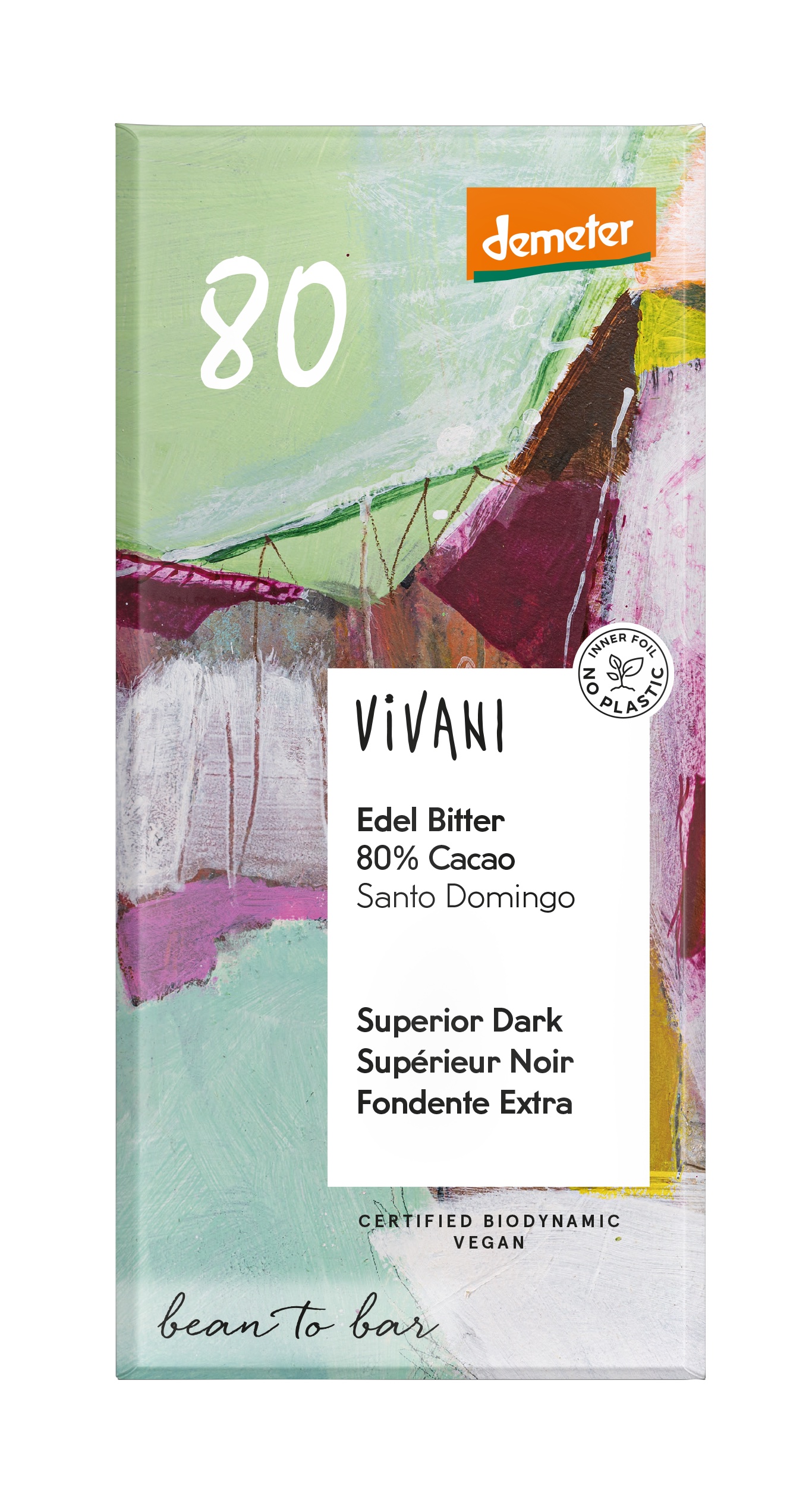 Choklad mörk 80% vegan demeter eko. 90gr