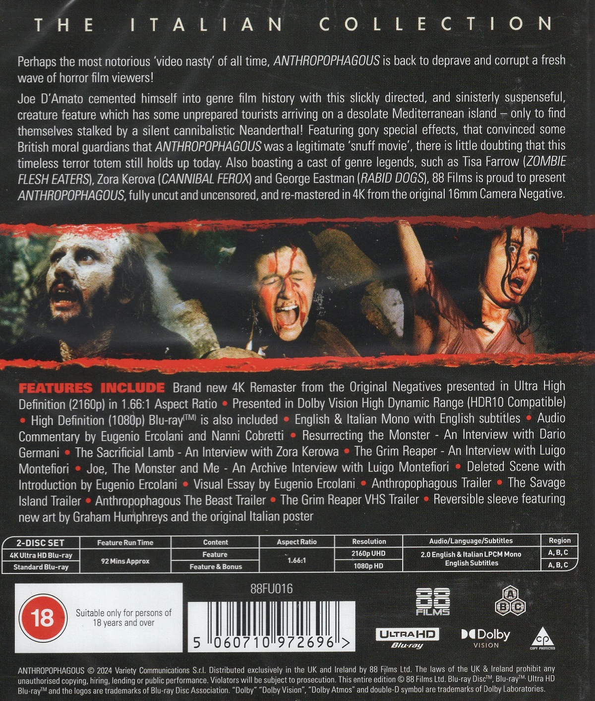 Anthropophagous (ej svensk text) (4K Ultra HD + Blu-ray) - 2