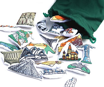 Berömda platser till världskartan