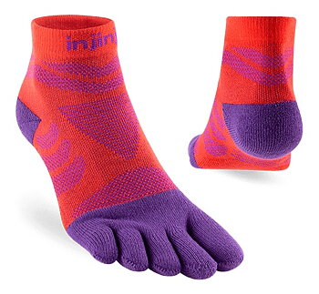 Injinji  Women's Ultra Run Mini-Crew Razzmatazz