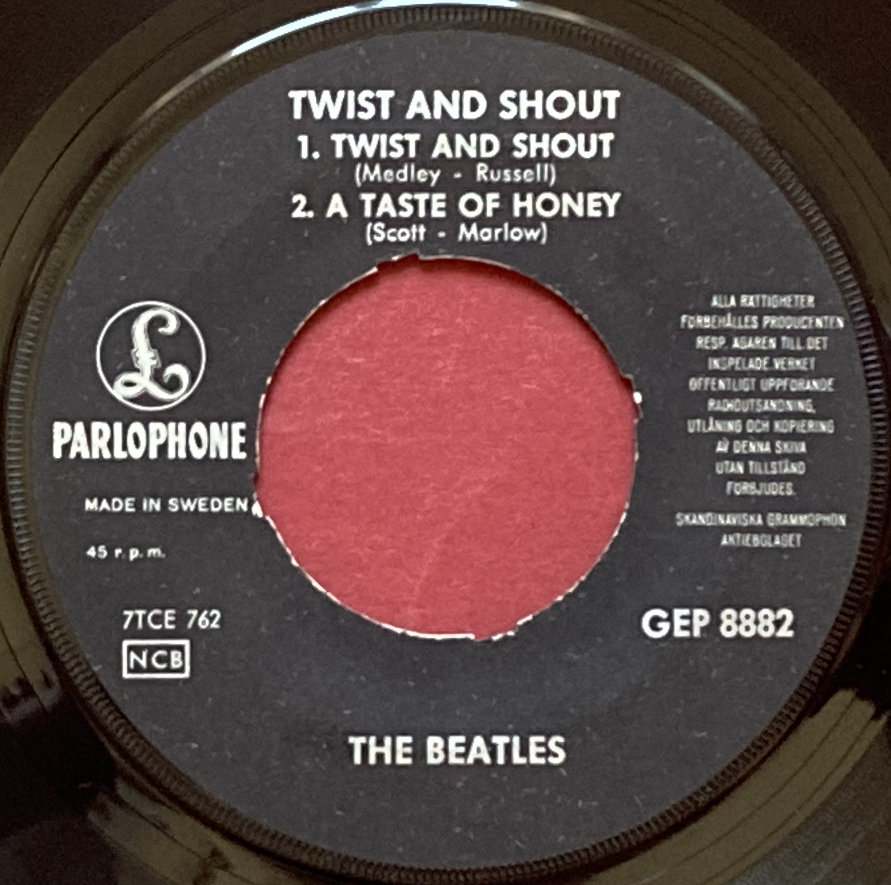 BEATLES - Twist and shout +3 Swe EP 1963 - 3
