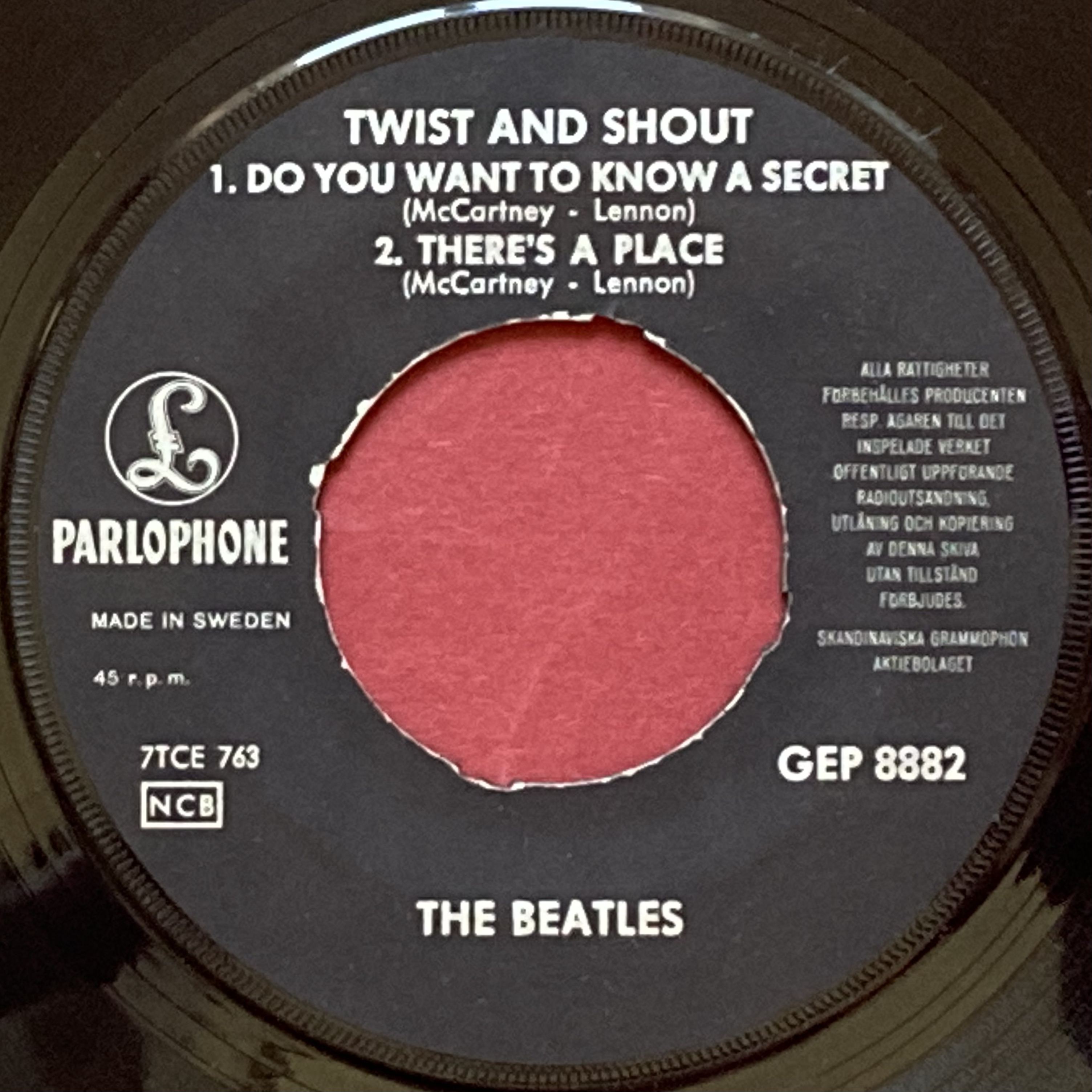 BEATLES - Twist and shout +3 Swe EP 1963 - 4