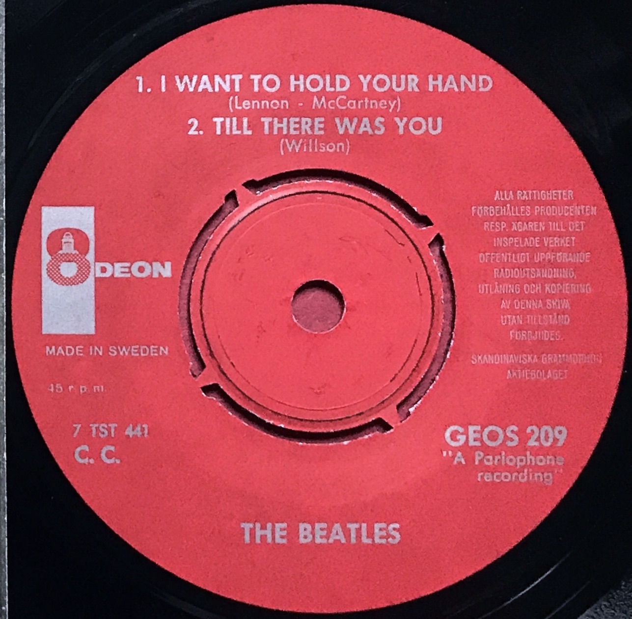 BEATLES - I want to hold your hand +3 Swe EP 1963  - 3