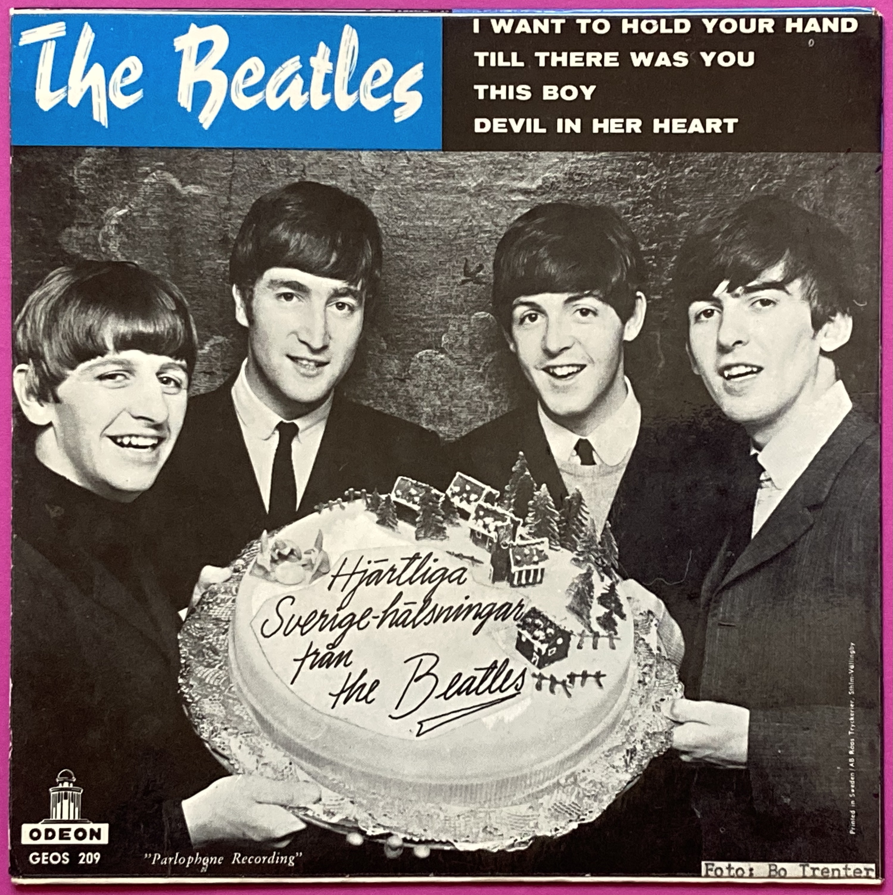 BEATLES - I want to hold your hand +3 Swe EP 1963  - 2