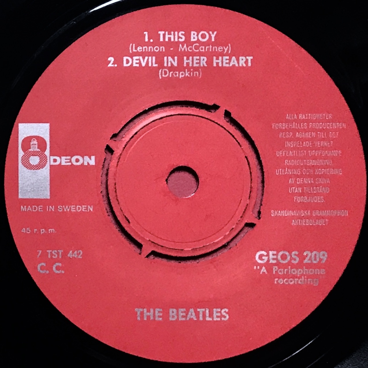 BEATLES - I want to hold your hand +3 Swe EP 1963  - 4