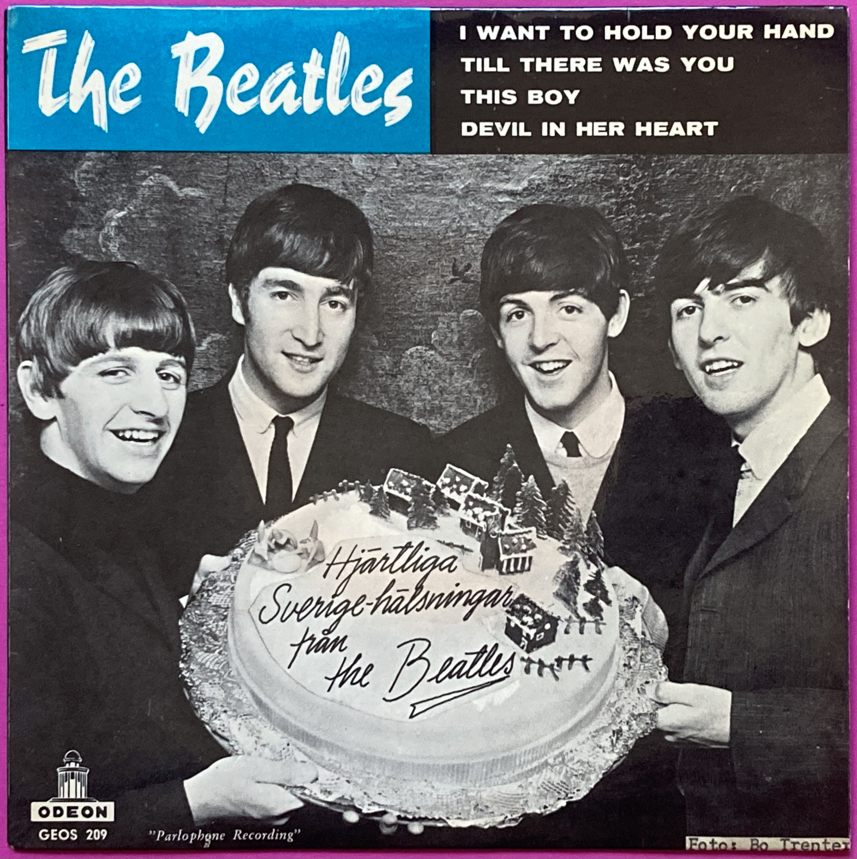 BEATLES - I want to hold your hand +3 Swe EP 1963 
