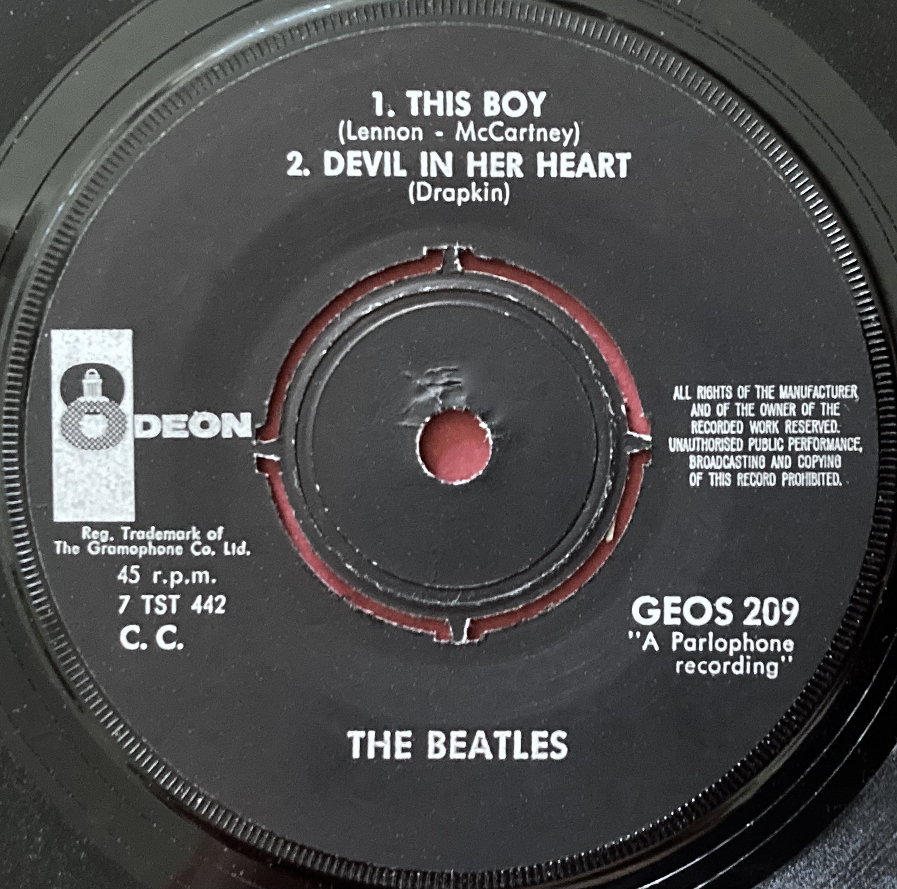 BEATLES - I want to hold your hand +3 Swe EP 1963  - 4
