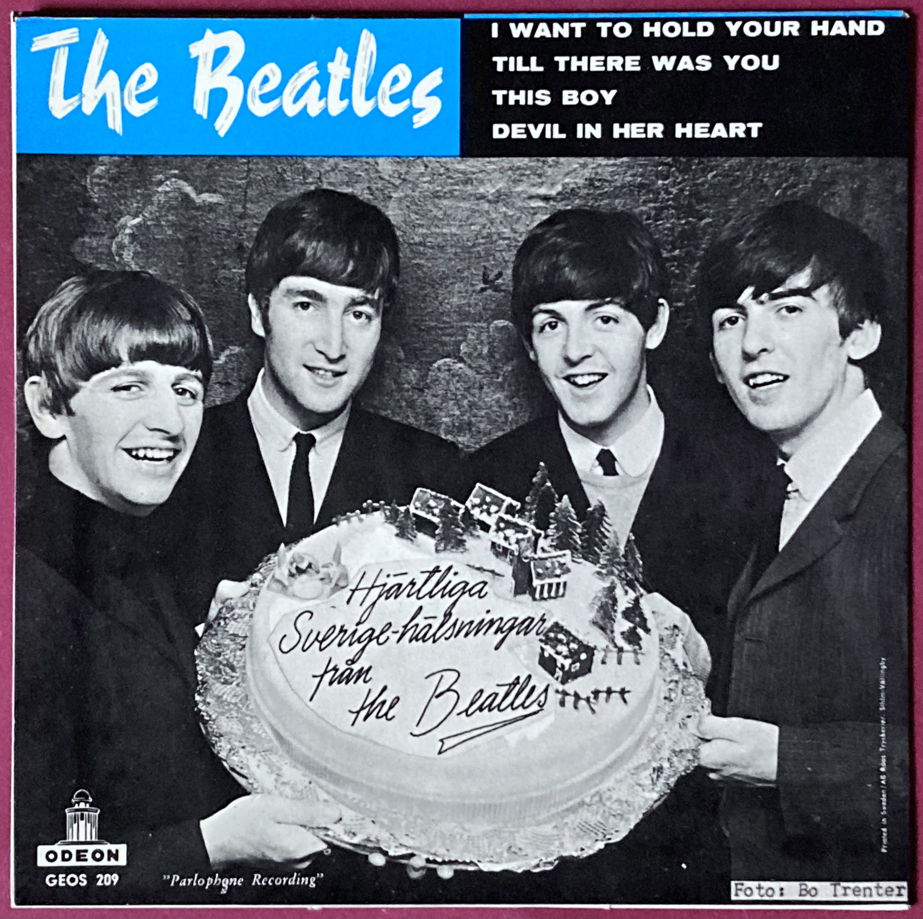 BEATLES - I want to hold your hand +3 Swe EP 1963  - 2