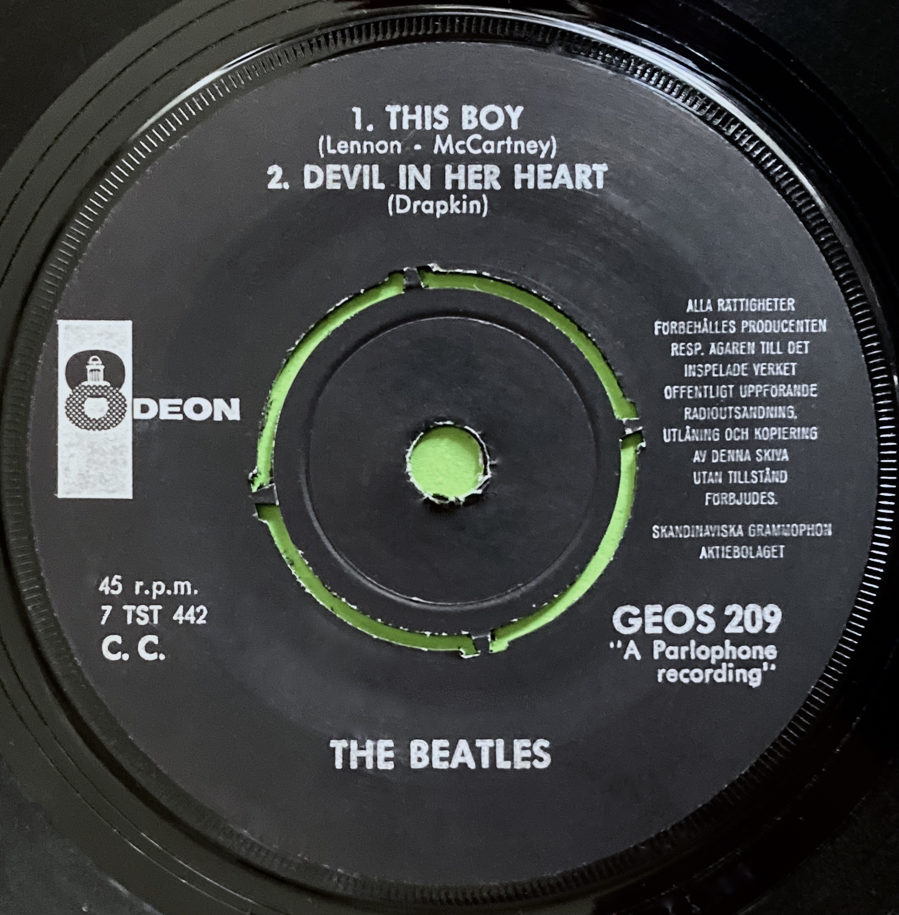BEATLES - I want to hold your hand +3 Swe EP 1963  - 4