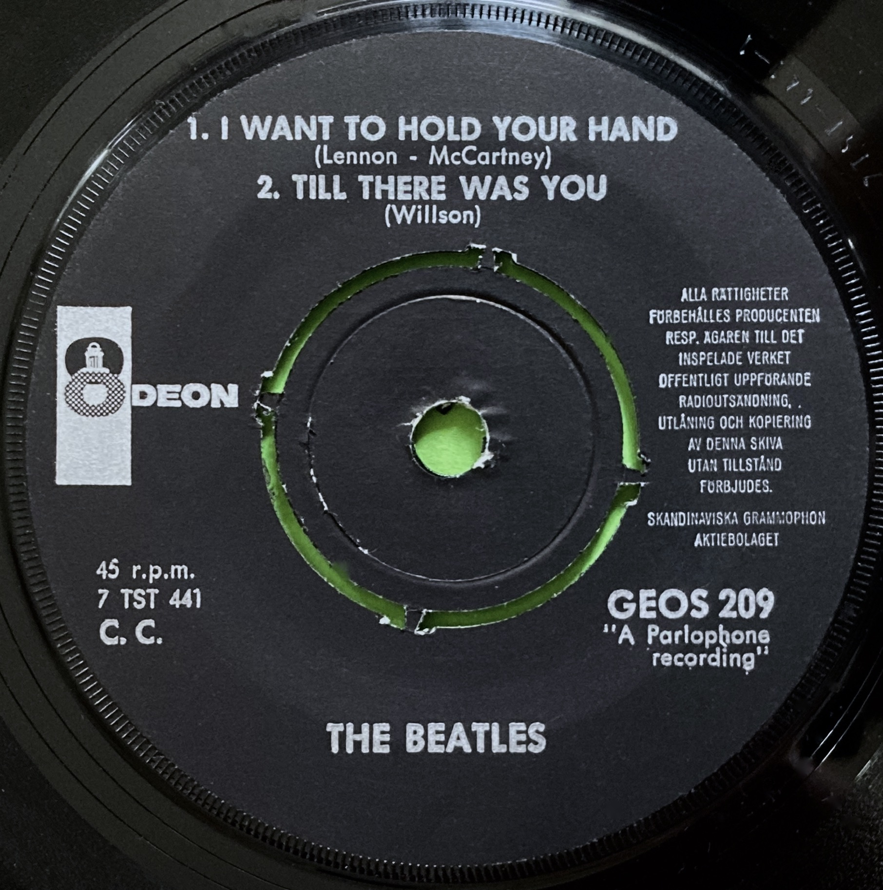 BEATLES - I want to hold your hand +3 Swe EP 1963  - 3