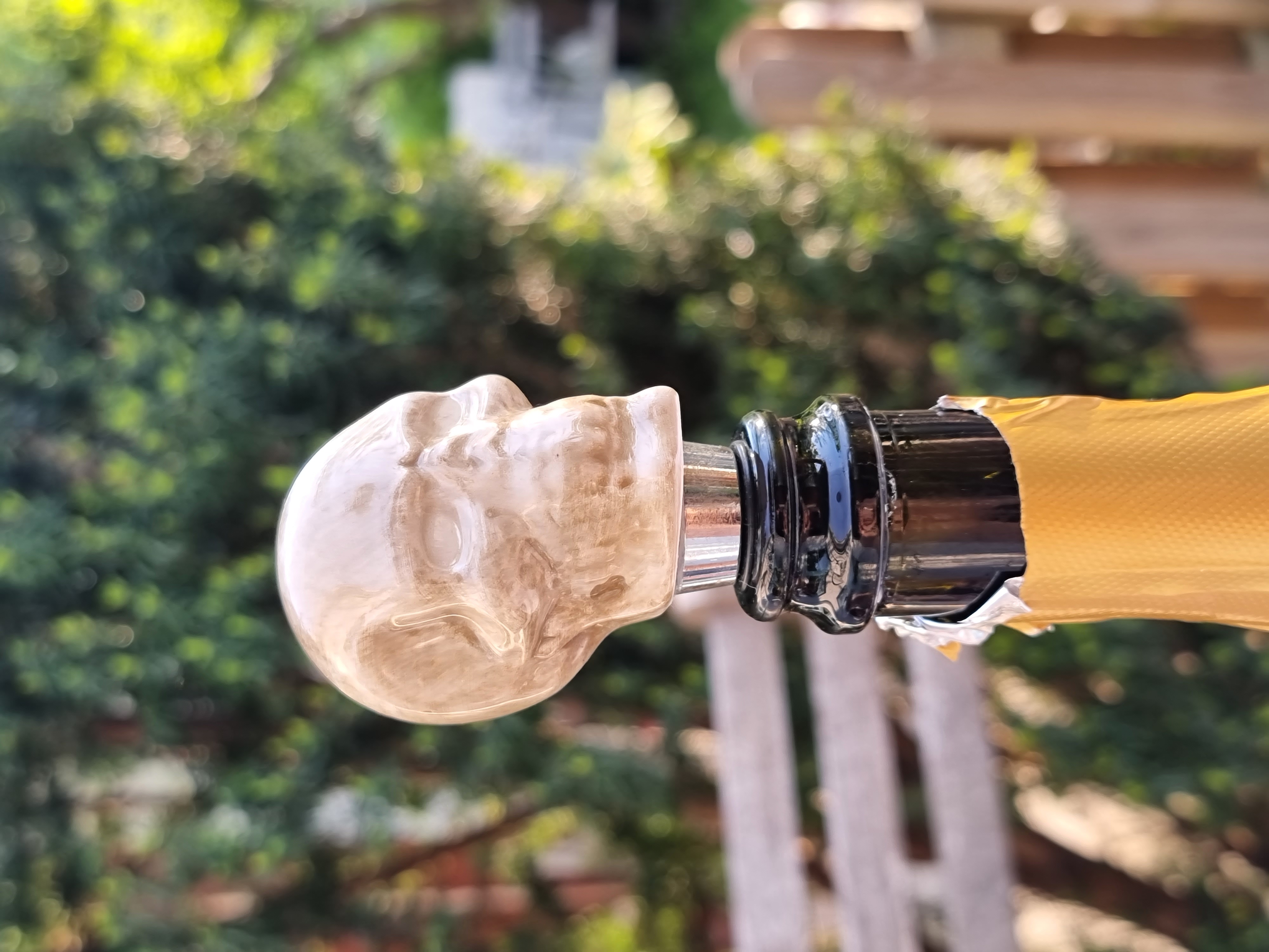 Bottle Stopper - Ceramic Skull - 2