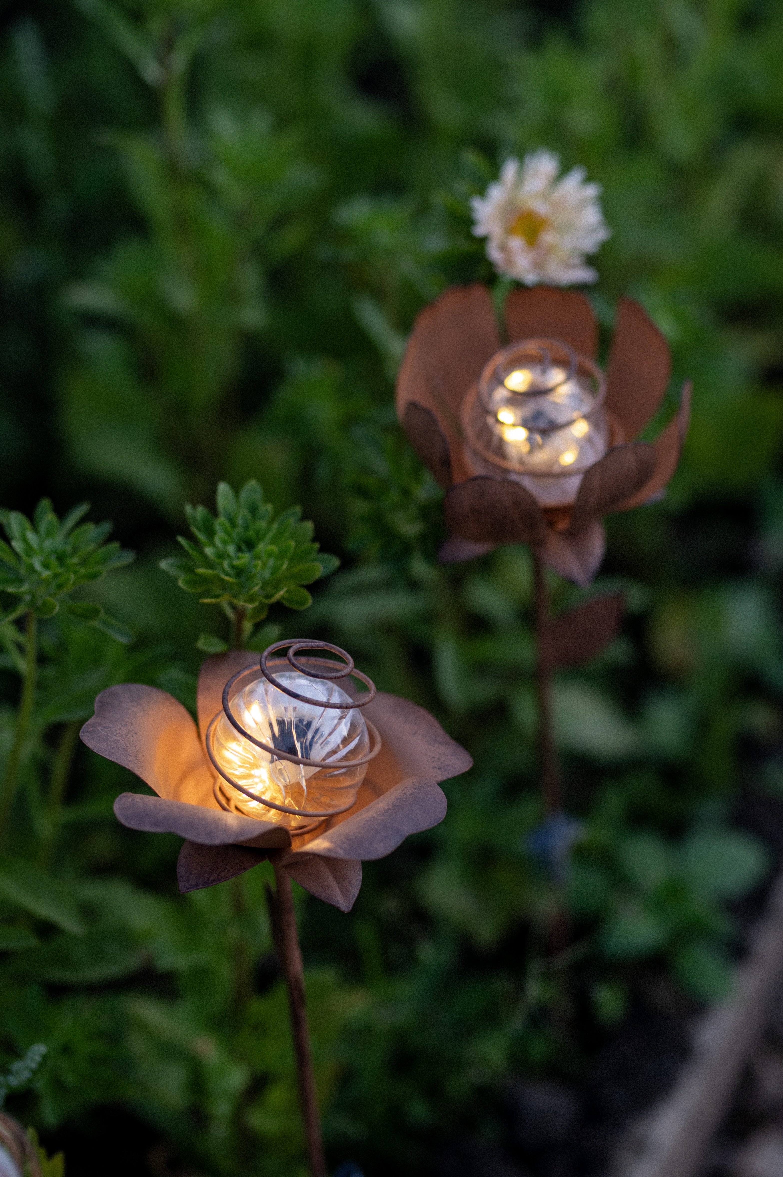 Solcellsdekoration - Solcellsbelysning - Blommor - 2-pack - 3
