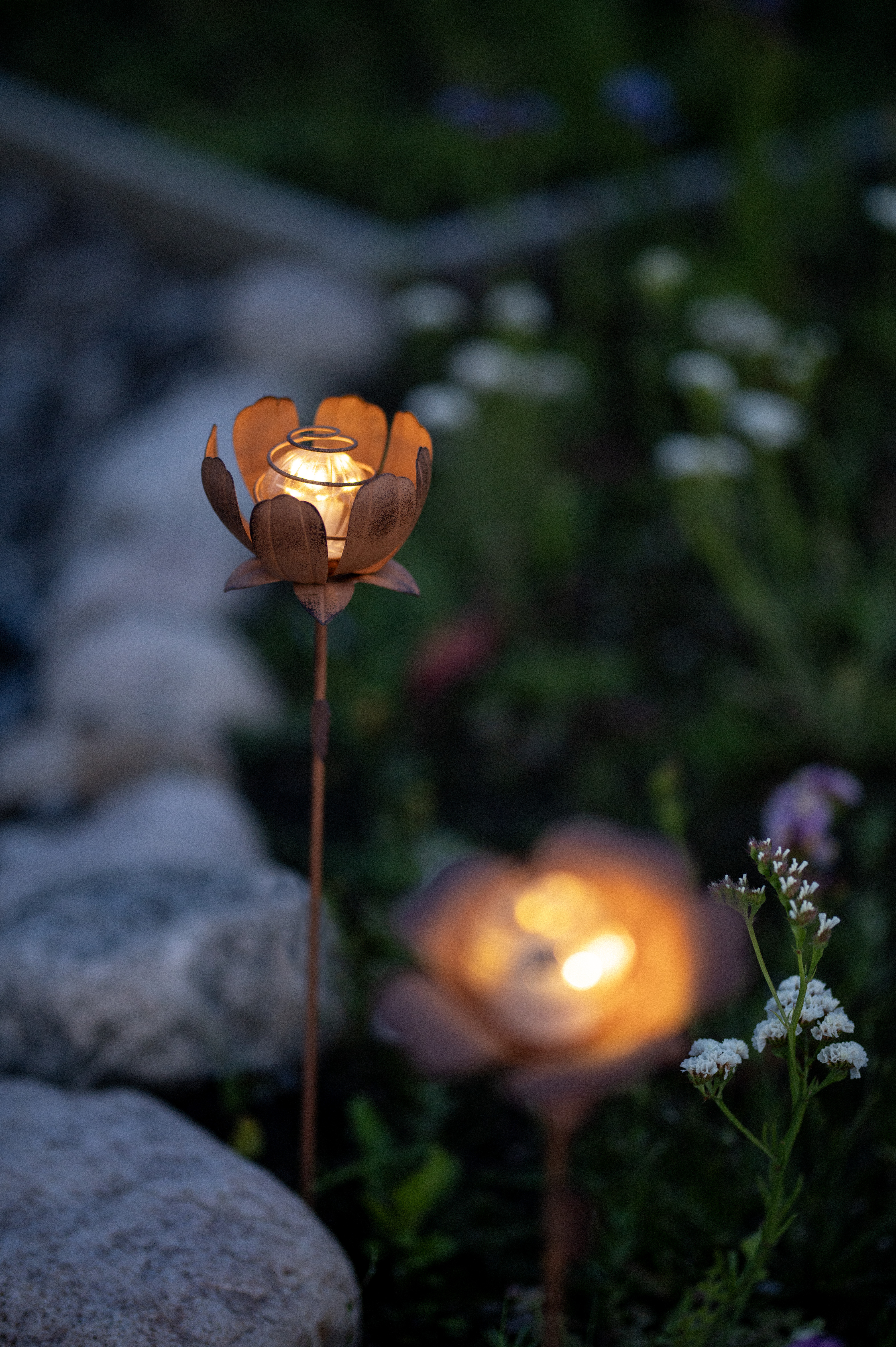 Solcellsdekoration - Solcellsbelysning - Blommor - 2-pack - 2