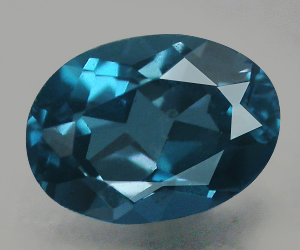 Impresionante piedra preciosa de topacio azul Londres natural ovalada calibrada de 7x5 mm - 3