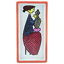 Stig Lindberg (Karneval 1958) Rectangular Dish with Painter Decor 15 cm