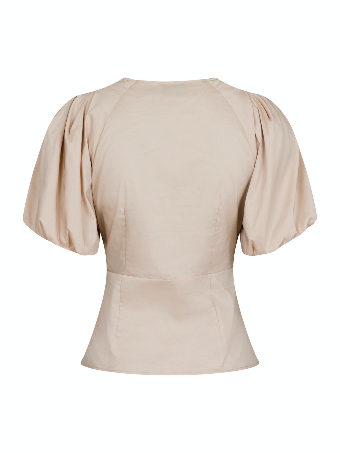 Irina Poplin Blouse Dark Sand - 2