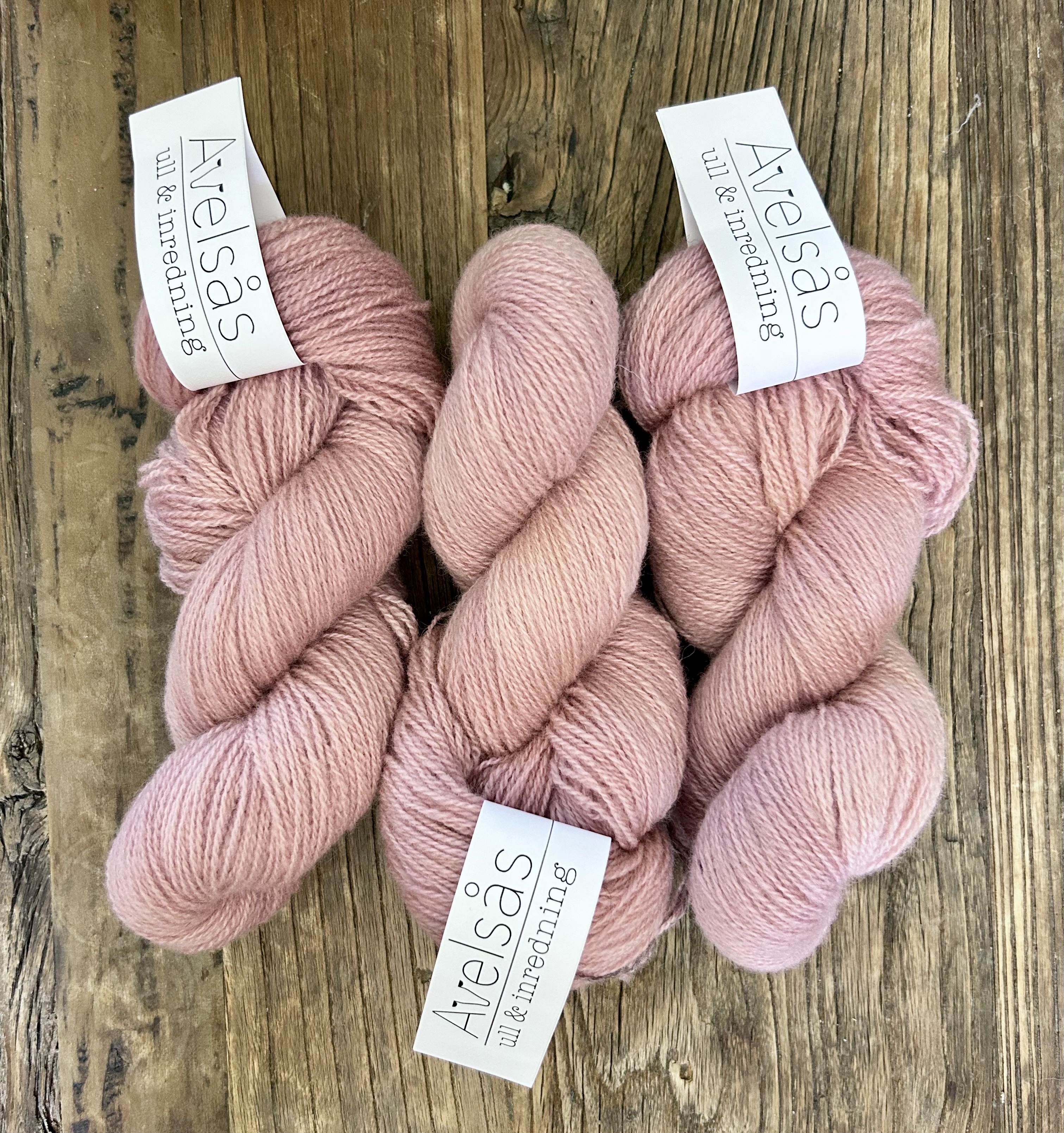 Pink Lupines 2-ply hand-dyed Fine Wool yarn