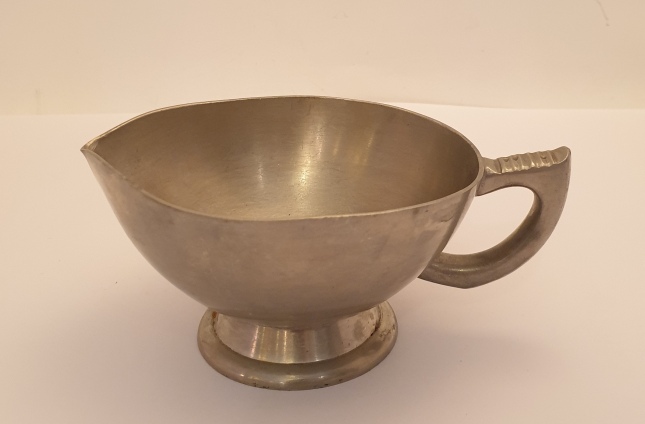 Cream jug GAB pewter 1933