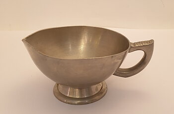 Cream jug GAB pewter 1933