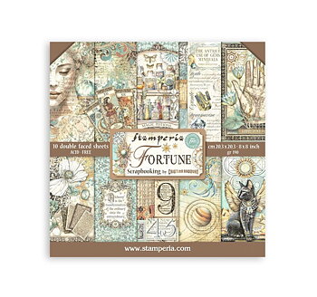 Stamperia Paper Pad 8X8 - Fortune 