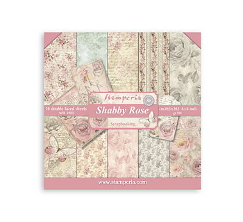 Stamperia Paper Pad 8X8 - Shabby Rose