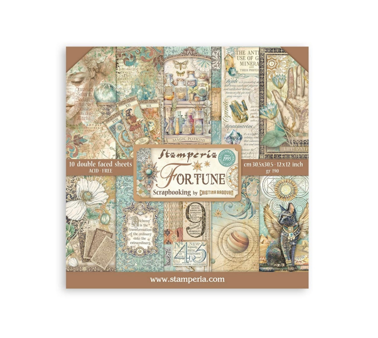 Stamperia Paper Pad 12X12 - Fortune