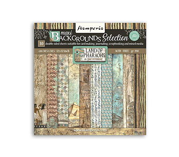 Stamperia Paper Pad 12X12 - Land of Pharaohs Maxi Backgrounds