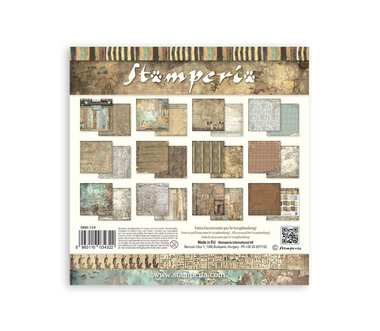Stamperia Paper Pad 12X12 - Land of Pharaohs Maxi Backgrounds - 2