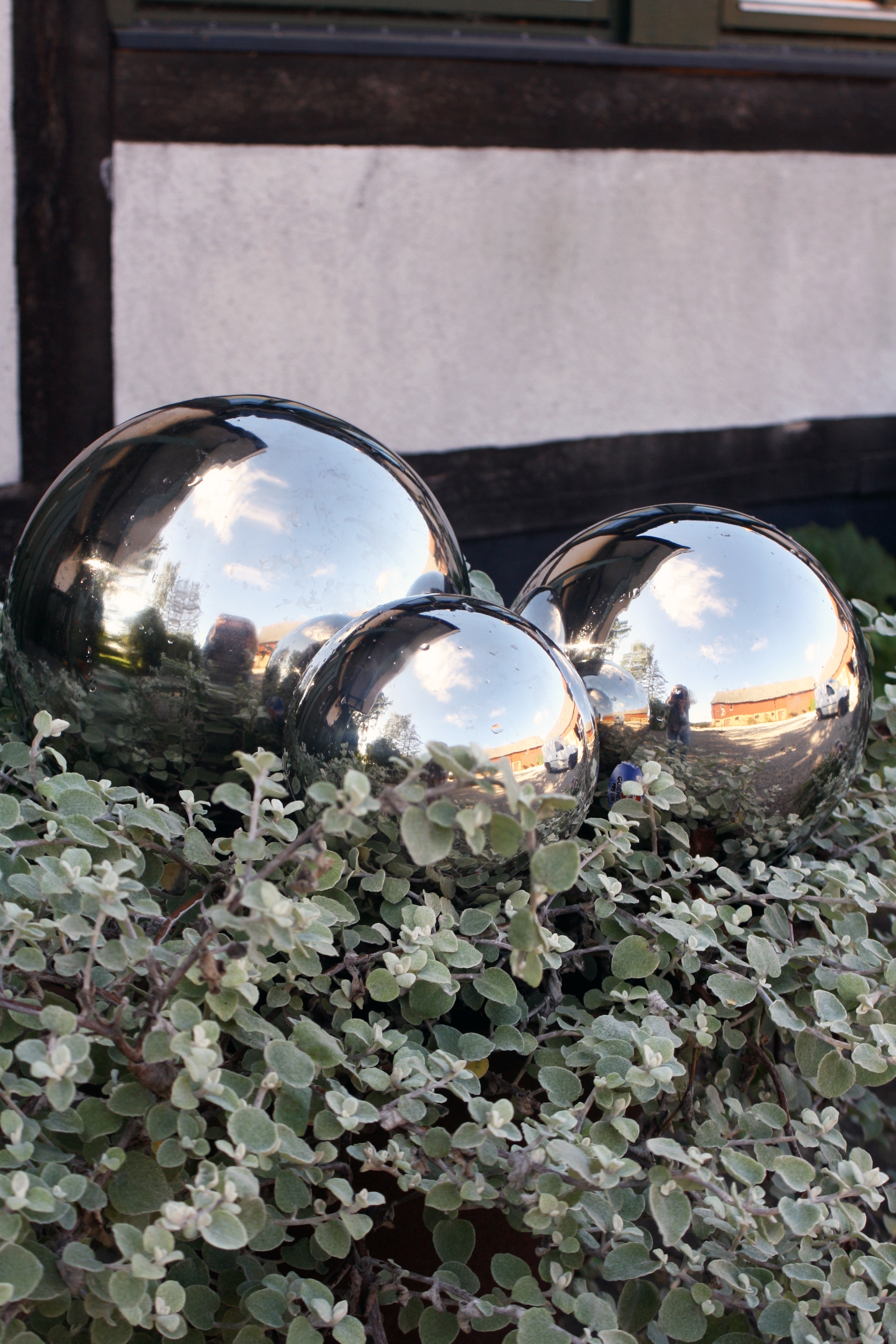 KLOT / silverklot 25 cm rostfritt stål kula