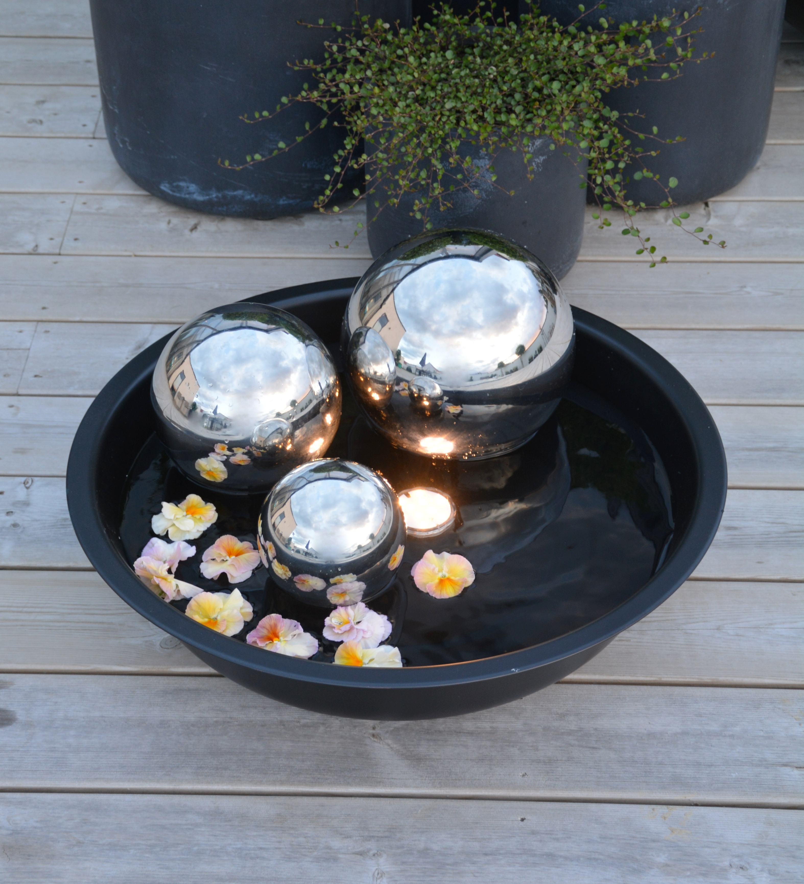 KLOT / silverklot 15 cm. Kula i rostfritt stål