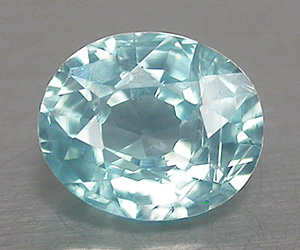 0,54 ct muy bonita piedra preciosa de circón azul natural de talla ovalada - 3