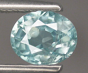 0,54 ct muy bonita piedra preciosa de circón azul natural de talla ovalada