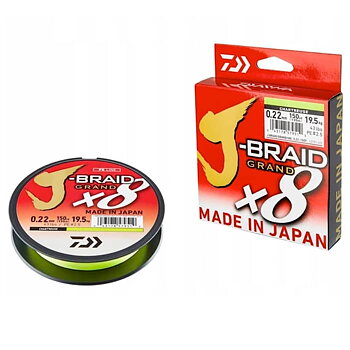 Daiwa J Braid Grand X8 135m Chartreuse 58LB