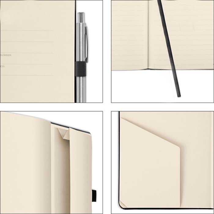 Ant.bok Classic A4 linj svart - 4