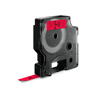 Märkband Dymo D1 9mm sva/röd