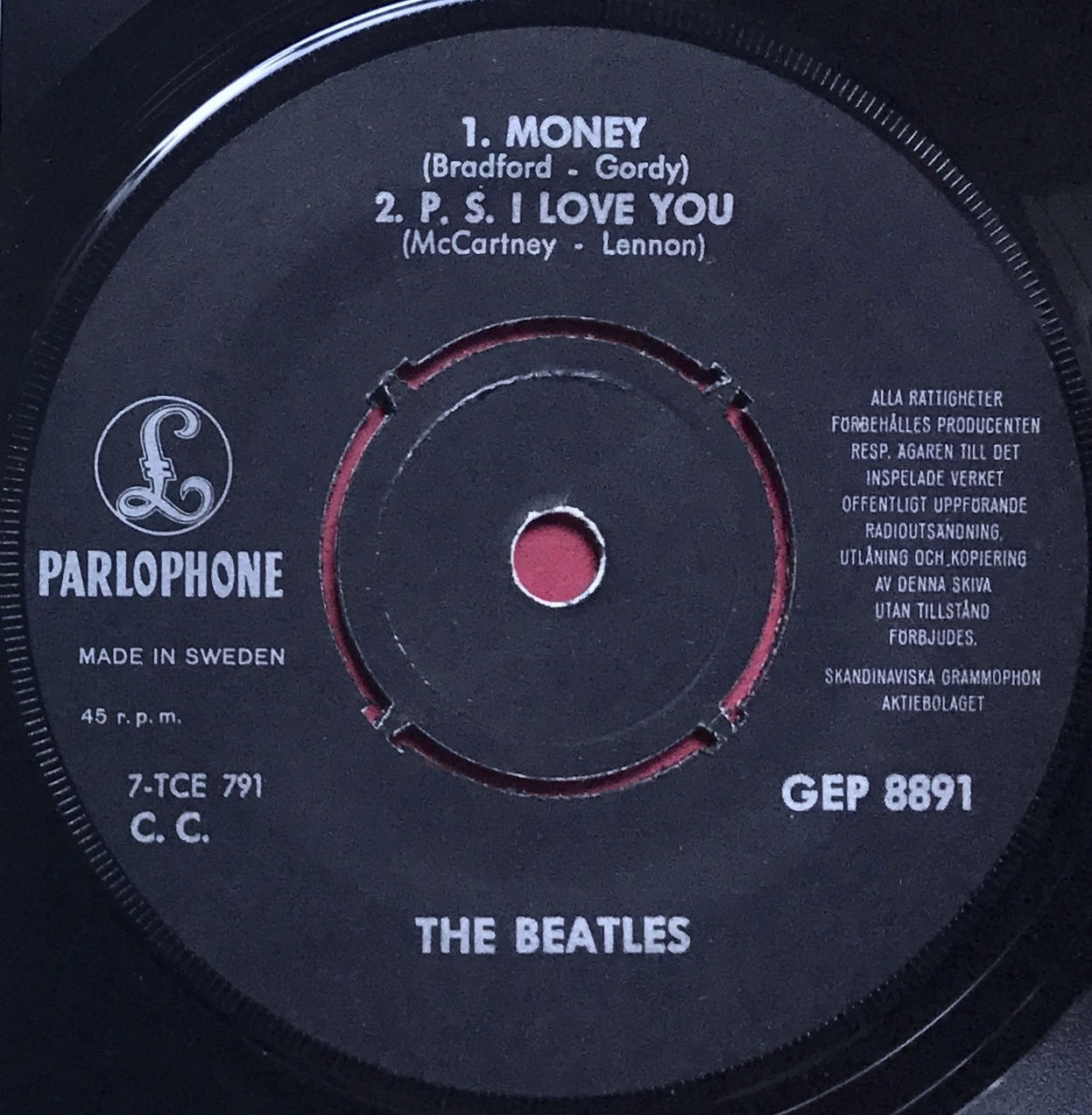 BEATLES - All my loving +3 Swe EP 1964 - 4
