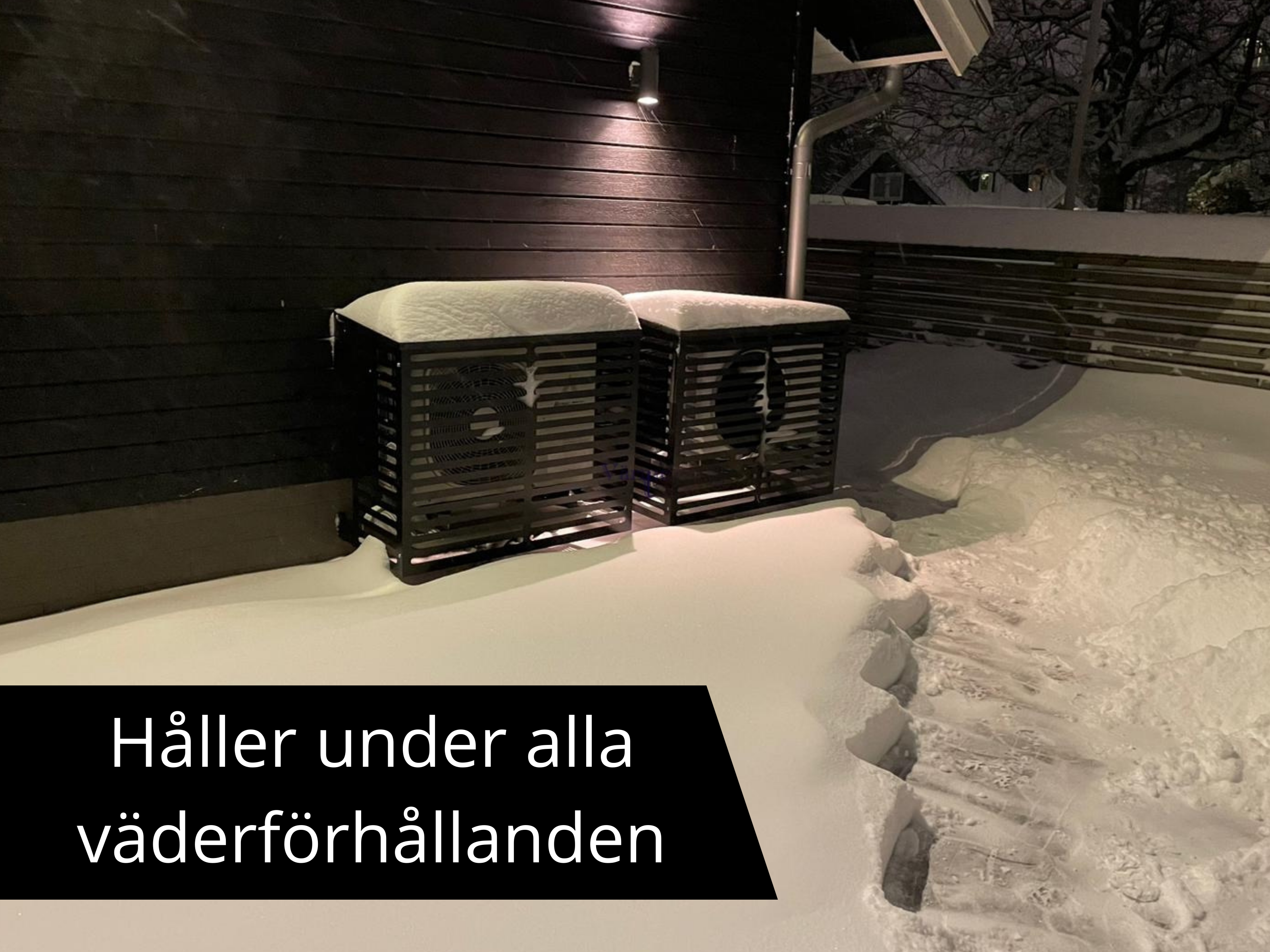 Värmepumpsskydd Svart 1000 - 4