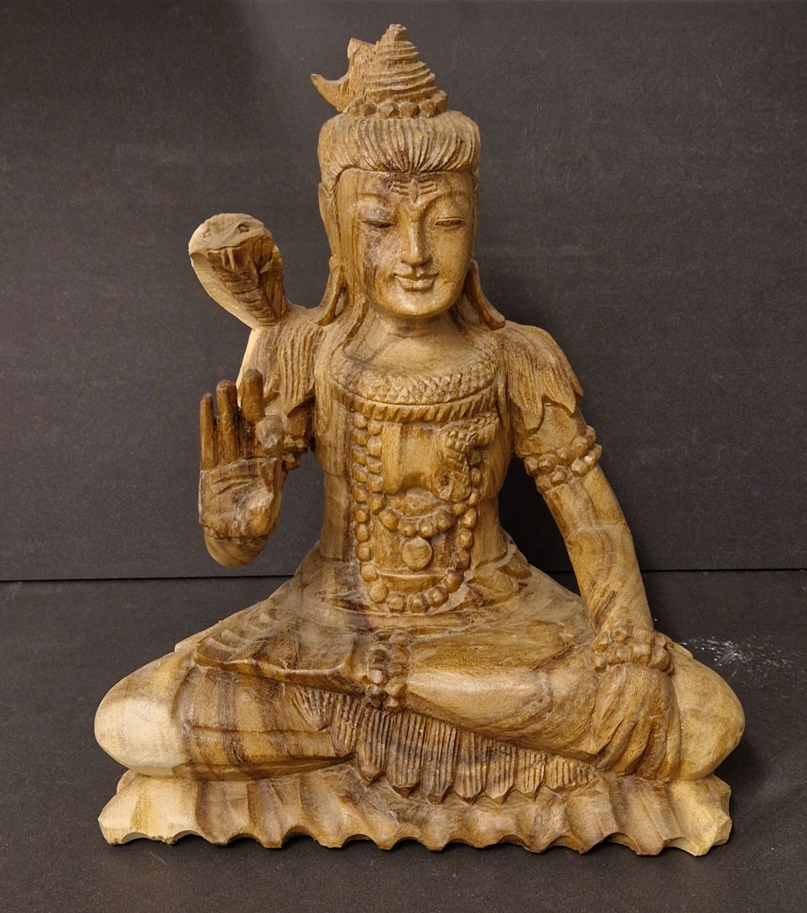 Shiva Staty handsnidad i trä - 30cm -#1