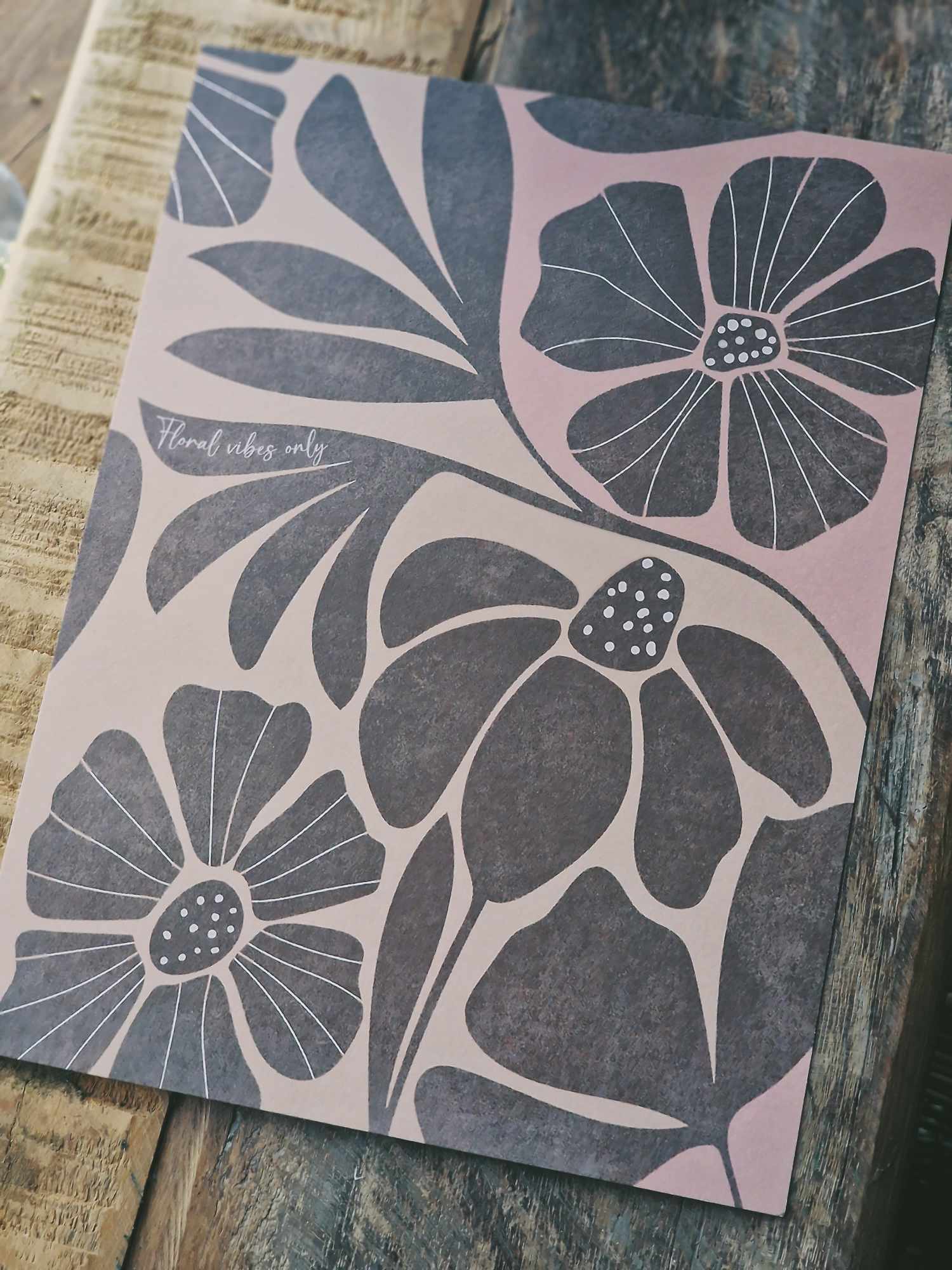 Miniposter "Floral vibes only”