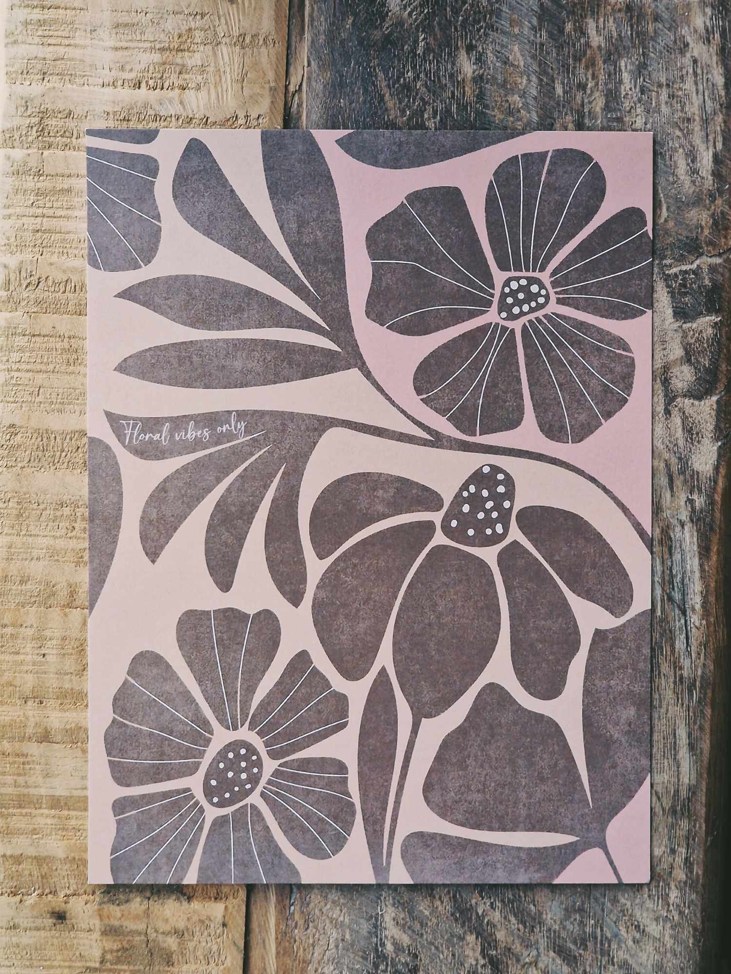 Miniposter "Floral vibes only”
