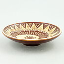 エイラ・カアー  Tarinaシリーズ  スグラフィート模様の茶色の皿  14cm  1954年