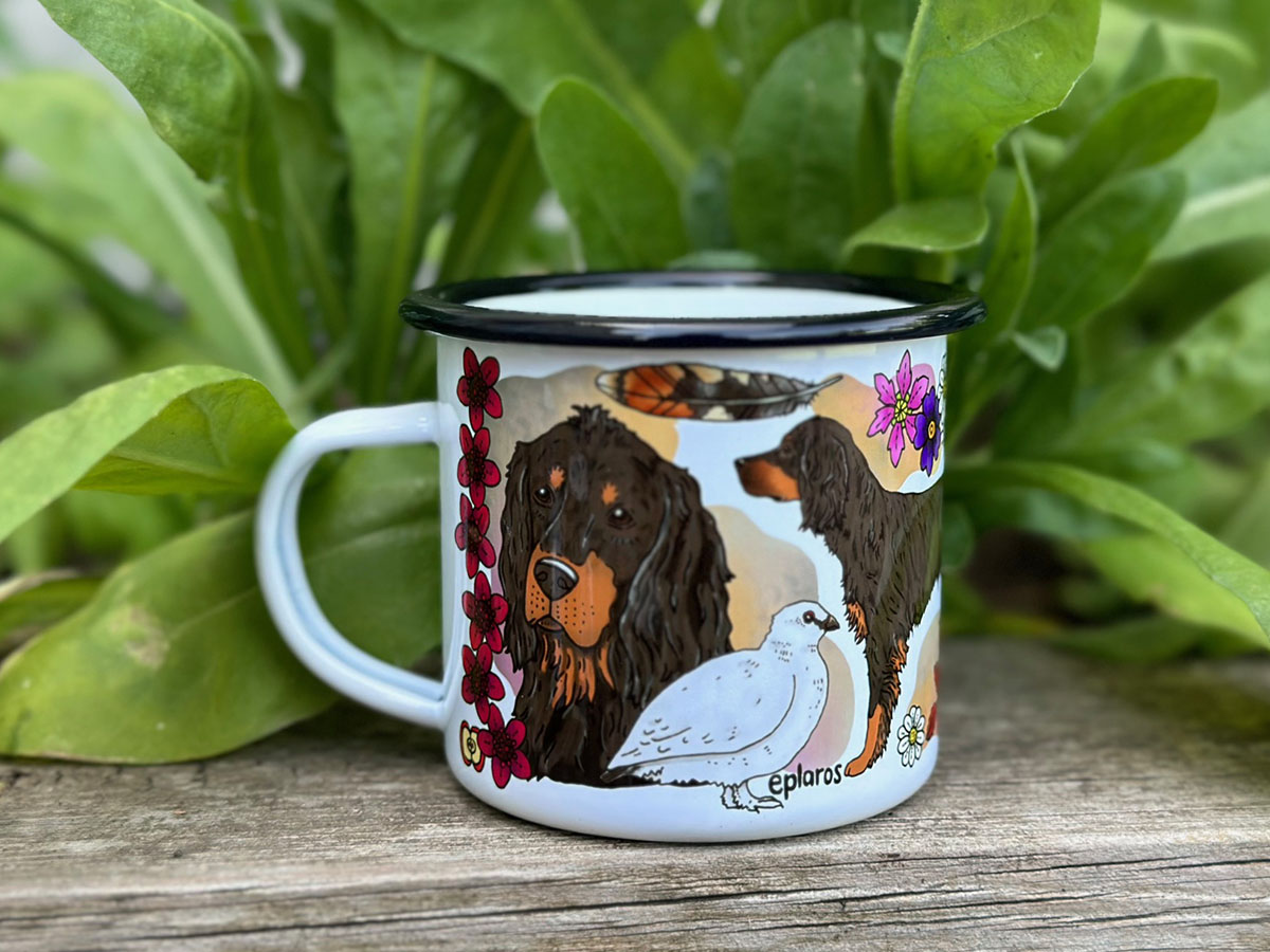 Emaljmugg - Gordon setter - 2