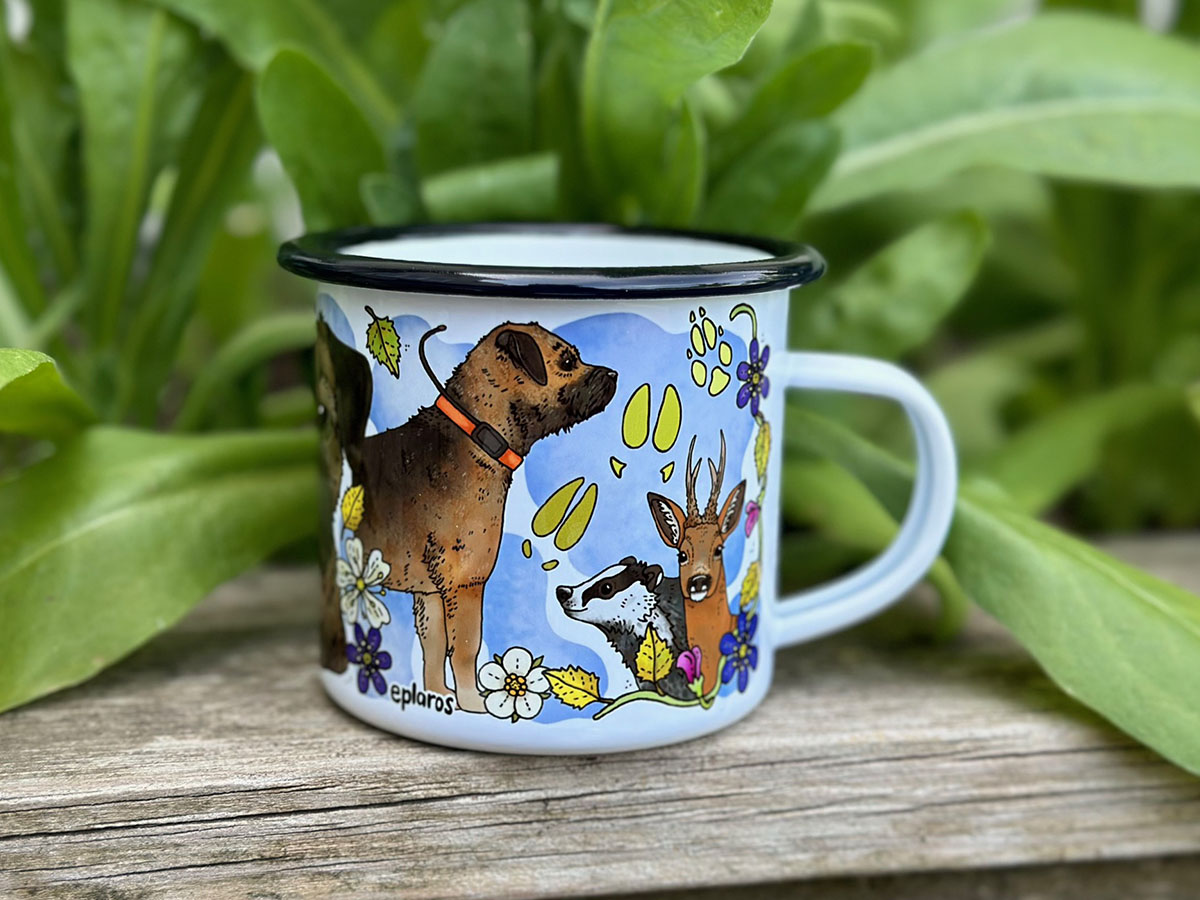 Emaljmugg - Border terrier - 2