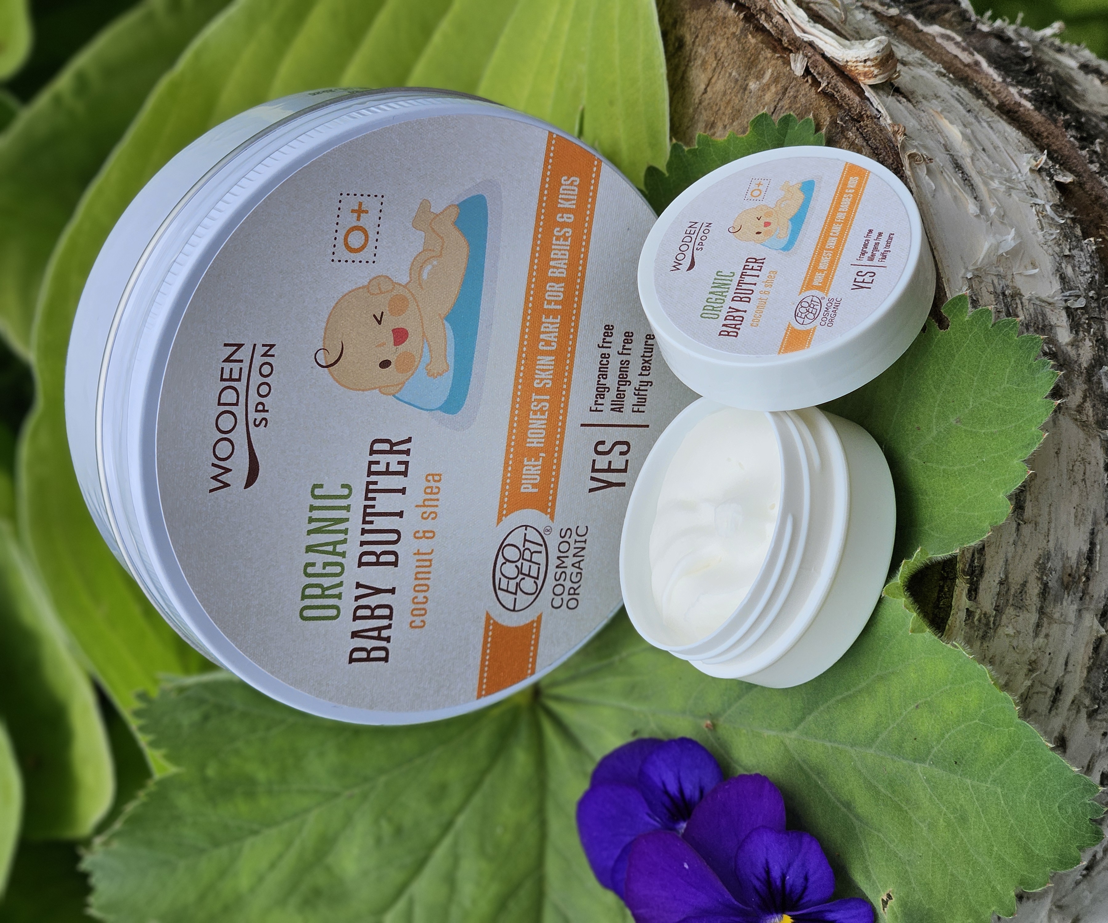 Organic Baby Body butter-100 ml  Wooden Spoon