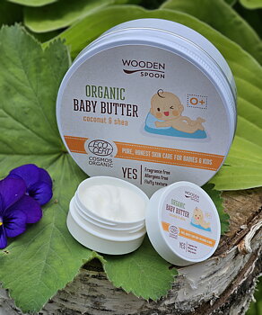 Organic Baby Body butter-100 ml  Wooden Spoon